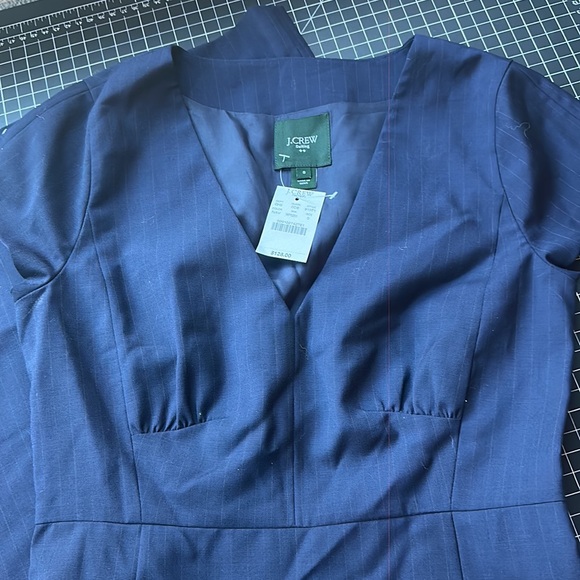 Jcrew J. Crew Factory NWT Navy Pinstripe Work Dress Suiting - Picture 2 of 5